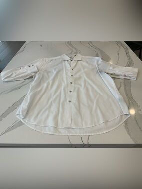 Robert Graham Men's Dress Shirt Collar Tag in Lime Green and White